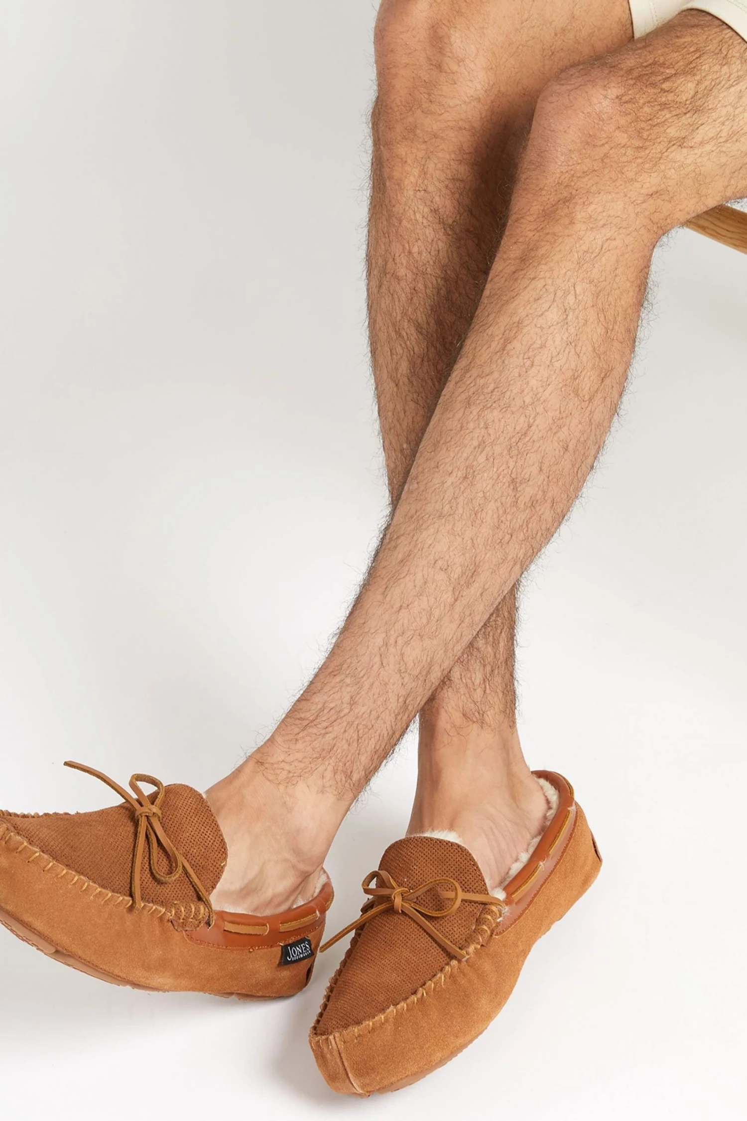 Jones Bootmaker Brown Men's Sheepskin Lined Slippers 1 Jones Bootmaker Brown Men's Sheepskin Lined Slippers