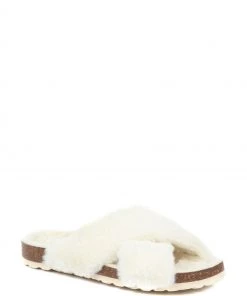 Jones Bootmaker Cream Totto Faux-Fur Slider Slippers -Jones Bootmaker Sales unnamed file 2838 scaled
