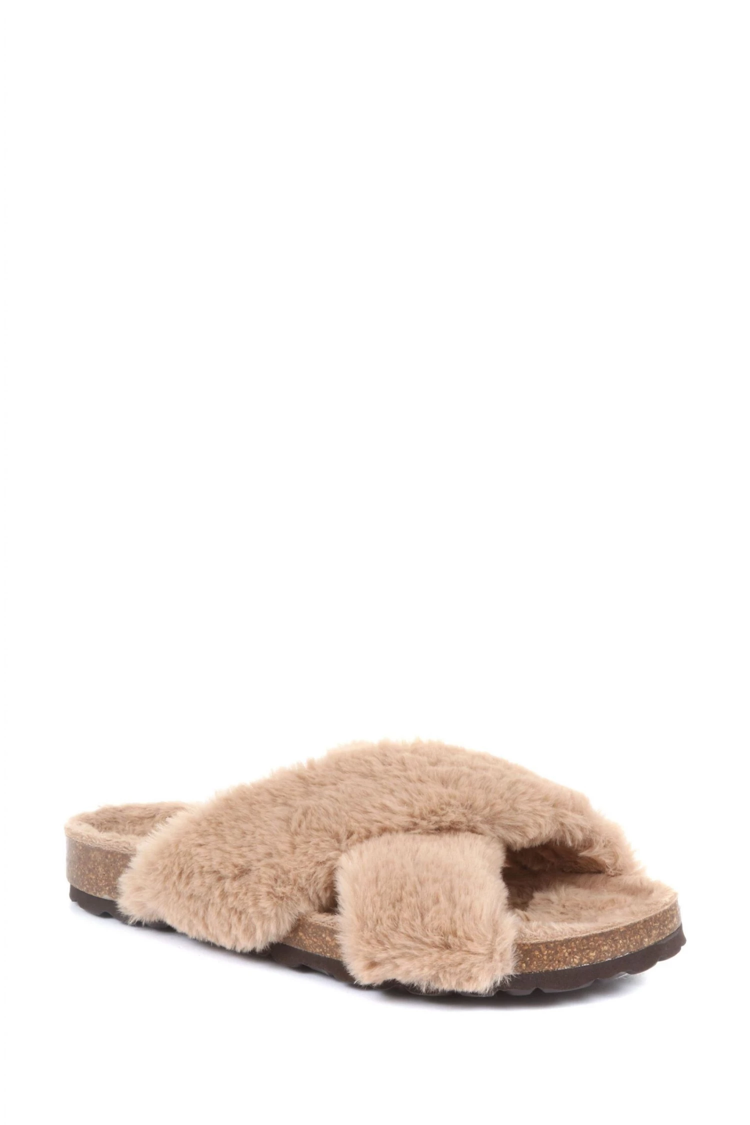 Jones Bootmaker Brown Totto Faux-Fur Slider Slippers 3 Jones Bootmaker Brown Totto Faux-Fur Slider Slippers - Image 3