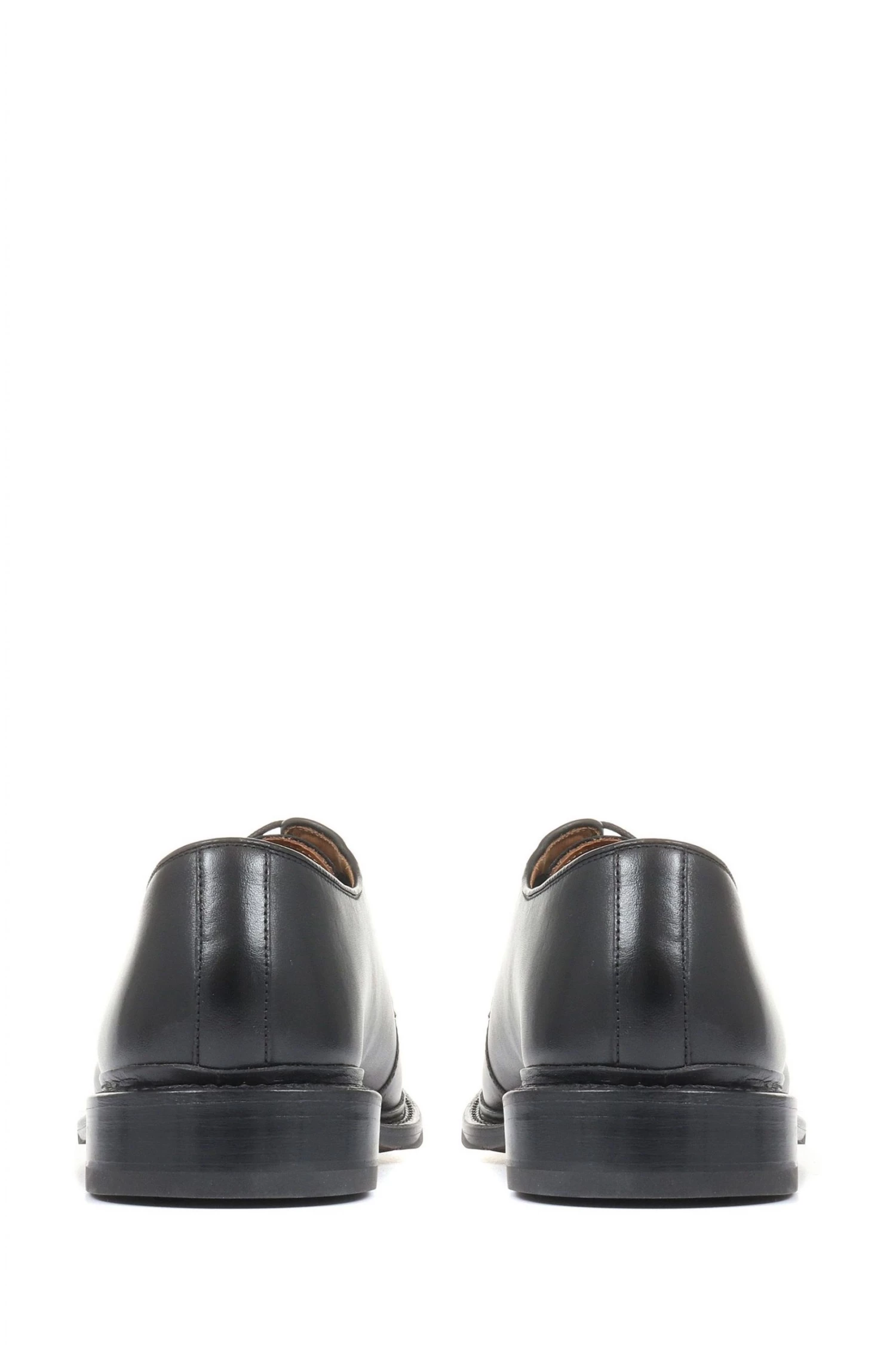 Jones Bootmaker Mens Black Brussels Leather Derby Shoes 3 Jones Bootmaker Mens Black Brussels Leather Derby Shoes - Image 3