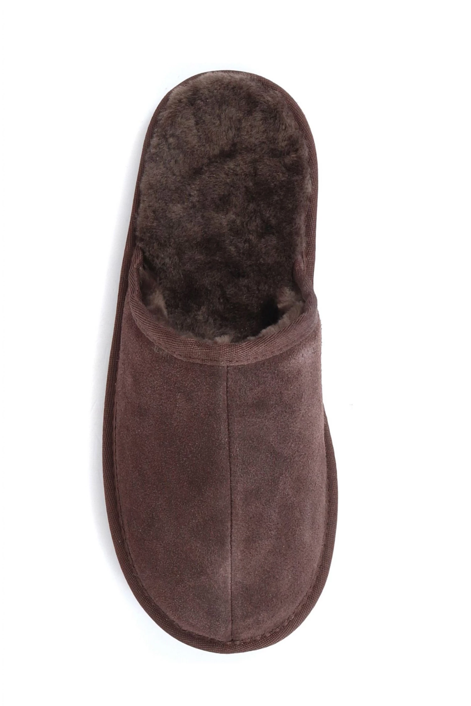 Jones Bootmaker Brown Men's Sheepskin Lined Mule Slippers 4 Jones Bootmaker Brown Men's Sheepskin Lined Mule Slippers - Image 4