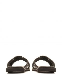 Jones Bootmaker Wembley Black Woven Leather Sliders -Jones Bootmaker Sales unnamed file 2916 scaled