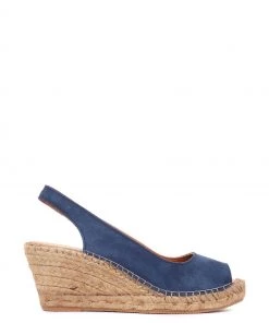 Jones Bootmaker Blue Rosanna Slingback Wedges