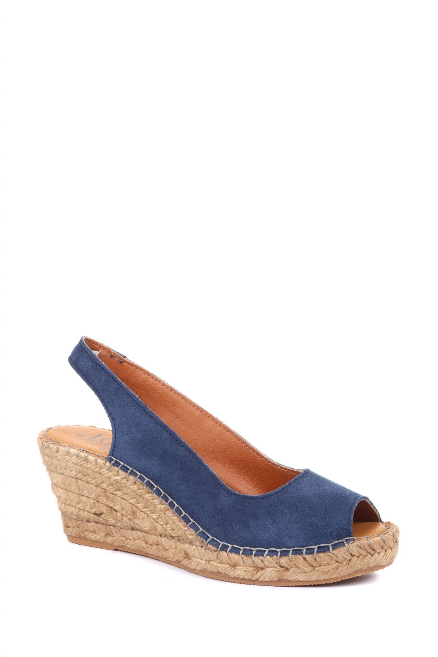 Jones Bootmaker Blue Rosanna Slingback Wedges 2 Jones Bootmaker Blue Rosanna Slingback Wedges - Image 2