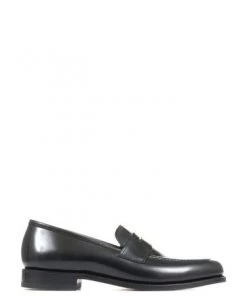 Loake By Jones Bootmaker Ohio Mens Black Goodyear Welted Leather Loafers -Jones Bootmaker Sales unnamed file 345