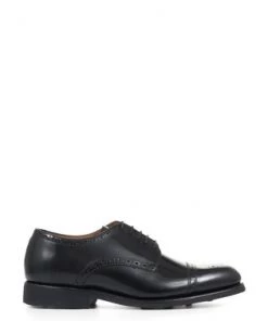Jones Bootmaker Black Mile End Goodyear Welted Polished Men's Leather Brogues -Jones Bootmaker Sales unnamed file 405