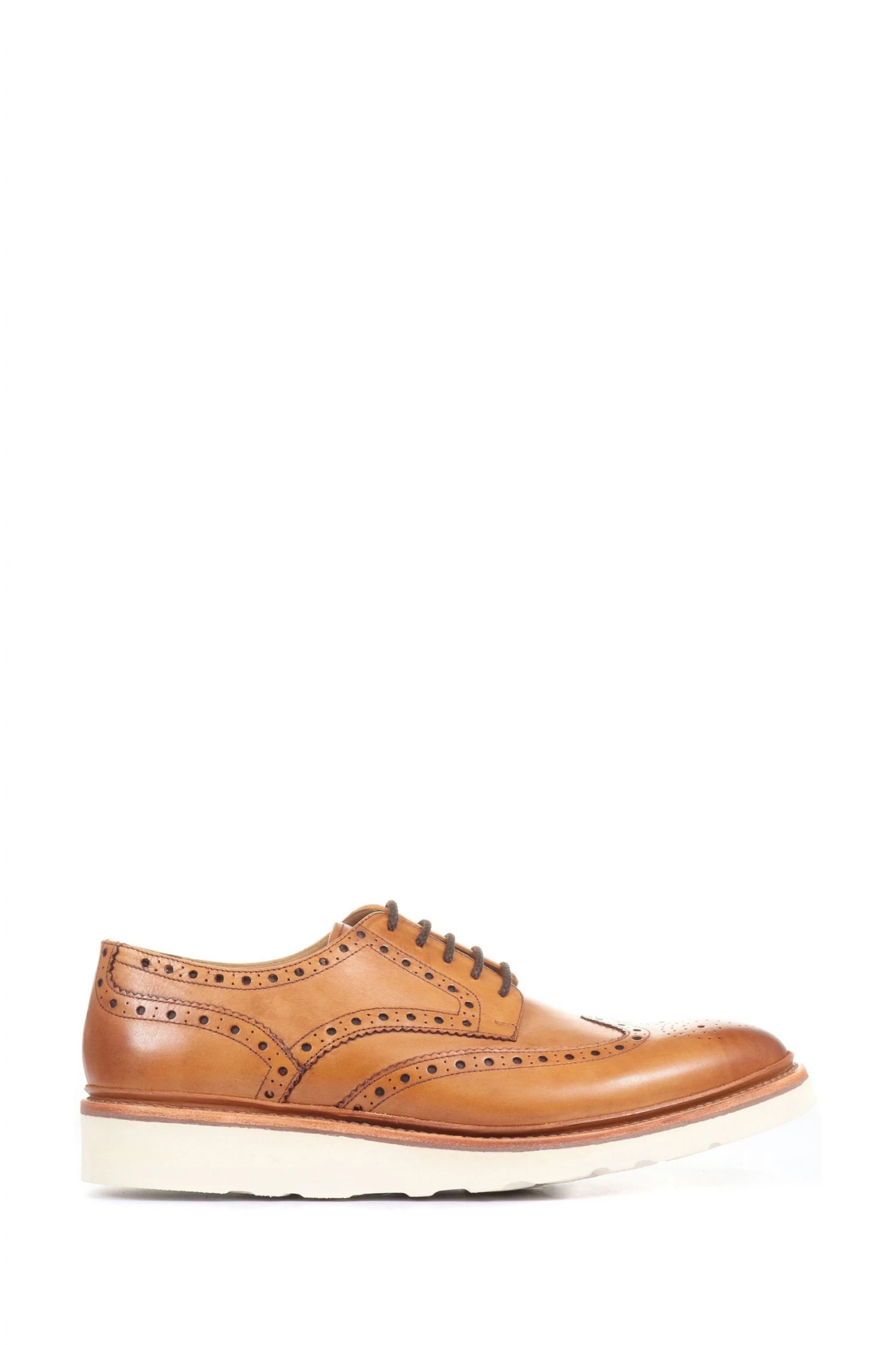Jones Bootmaker Tan Brown Bedford Casual Leather Brogues With Vibram Soles 2 Jones Bootmaker Tan Brown Bedford Casual Leather Brogues With Vibram Soles - Image 2