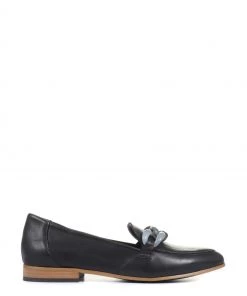 Jones Bootmaker Black Hawk Leather Ladies Loafers