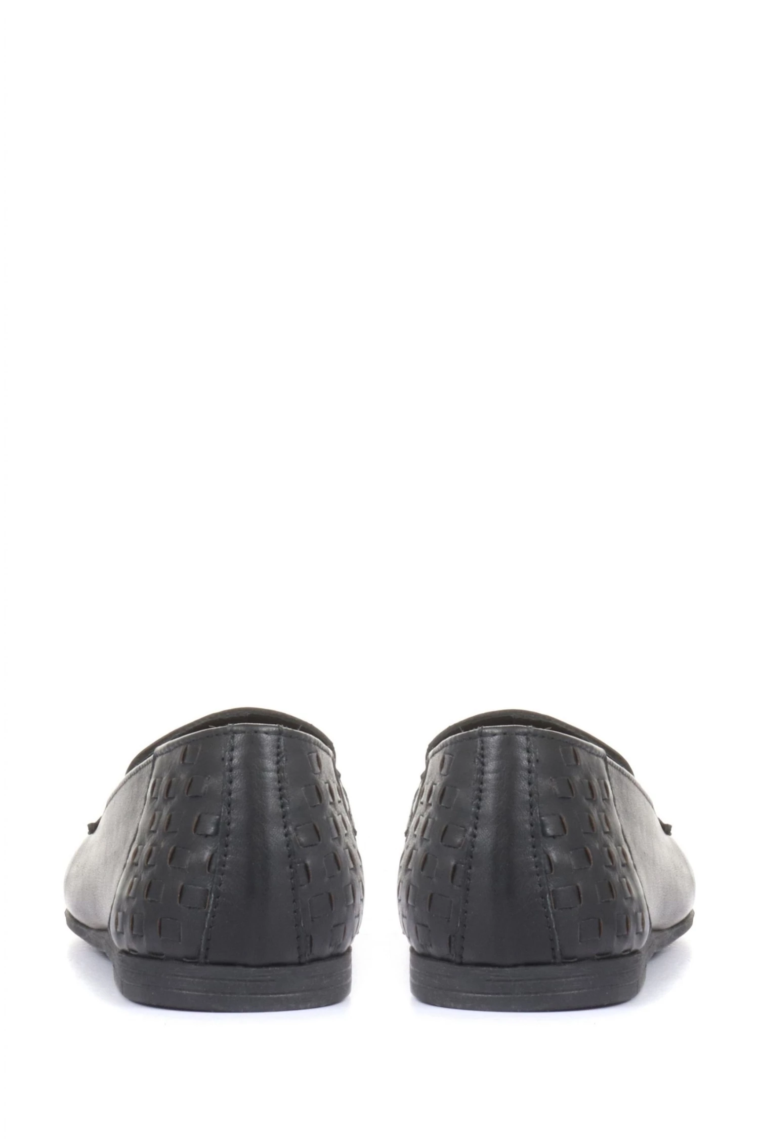 Jones Bootmaker Black Mariah Ladies Woven Leather Loafers 3 Jones Bootmaker Black Mariah Ladies Woven Leather Loafers - Image 3