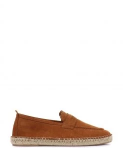 Jones Bootmaker Brown Queensbury Men's Leather Suede Espadrilles