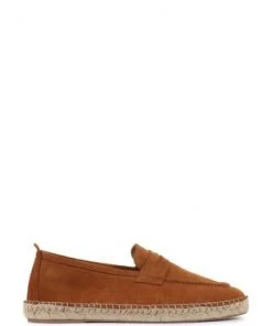 Jones Bootmaker Brown Queensbury Men's Leather Suede Espadrilles -Jones Bootmaker Sales unnamed file 477