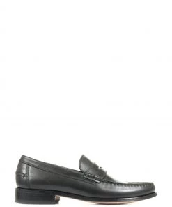 Jones Bootmaker Rivers Black Leather Penny Loafers