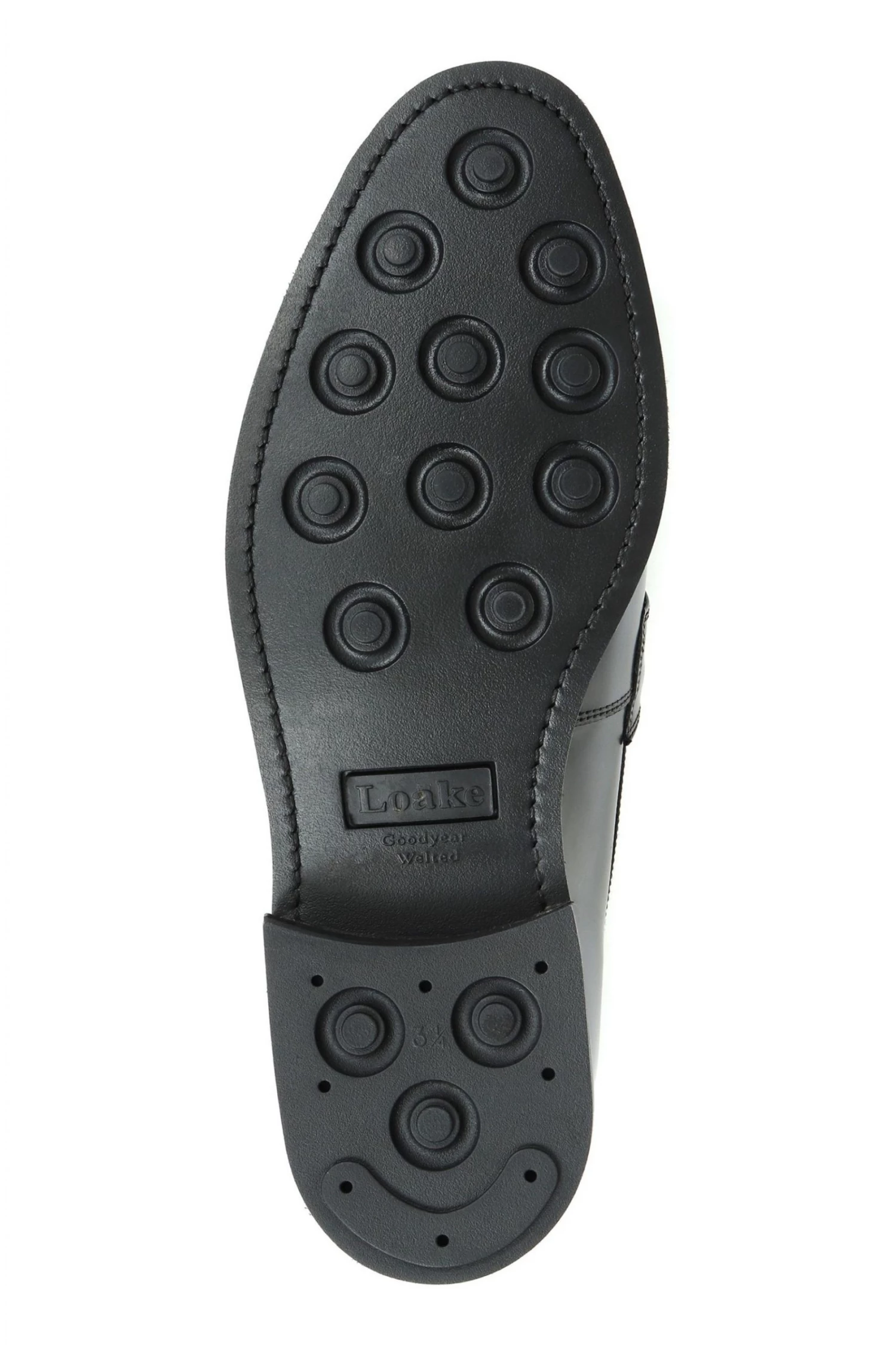 Design Loake By Jones Bootmaker Black Seneca Goodyear Welted Men's Wide Fit Leather Penny Loafers 4 Design Loake By Jones Bootmaker Black Seneca Goodyear Welted Men's Wide Fit Leather Penny Loafers - Image 4