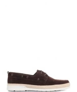 Jones Bootmaker Brown Pompey Men's Leather Suede Boat Shoes -Jones Bootmaker Sales unnamed file 669
