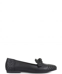 Jones Bootmaker Black Marcela Ladies Leather Flat Loafers