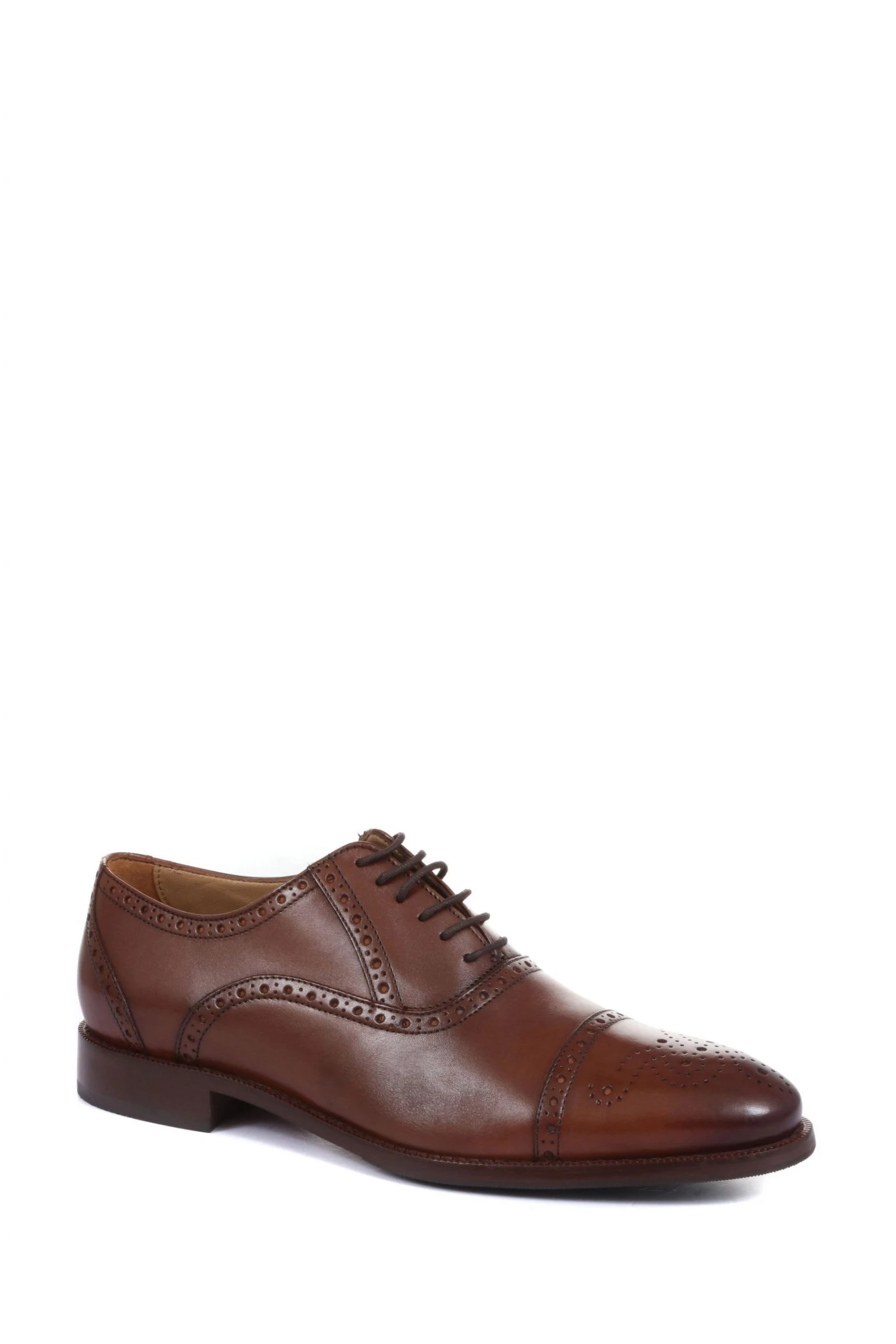 Jones Bootmaker Brown Maynard Men's Leather Oxford Brogues 2 Jones Bootmaker Brown Maynard Men's Leather Oxford Brogues - Image 2