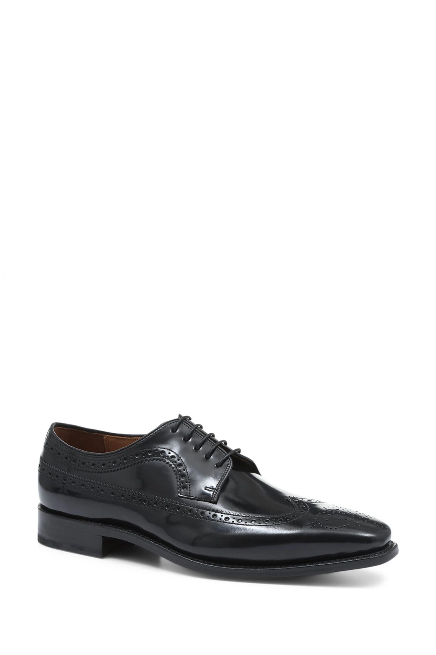 Jones Bootmaker Black Goodyear Welted Men's Leather Derby Brogue Shoes 2 Jones Bootmaker Black Goodyear Welted Men's Leather Derby Brogue Shoes - Image 2