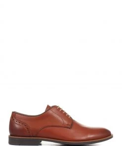 Jones Bootmaker Tan Brown Luca Flexible Leather Derby Shoes