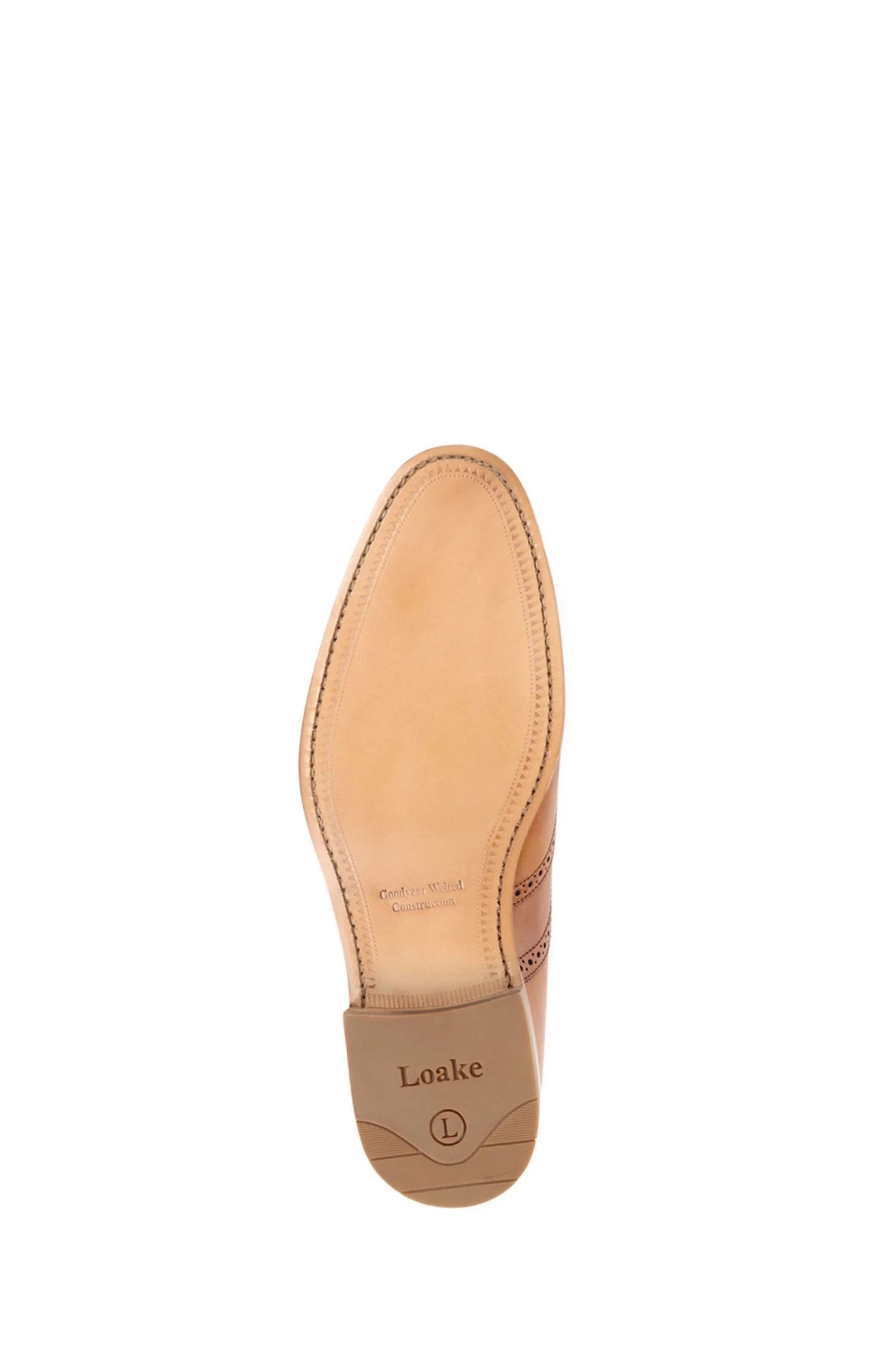 Loake By Jones Bootmaker Texas Mens Natural Goodyear Welted Leather Brogues 5 Loake By Jones Bootmaker Texas Mens Natural Goodyear Welted Leather Brogues - Image 5